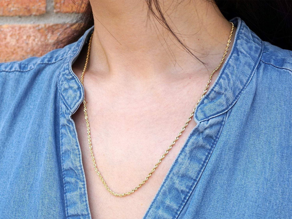 10K Gold Rope Chain order Necklace