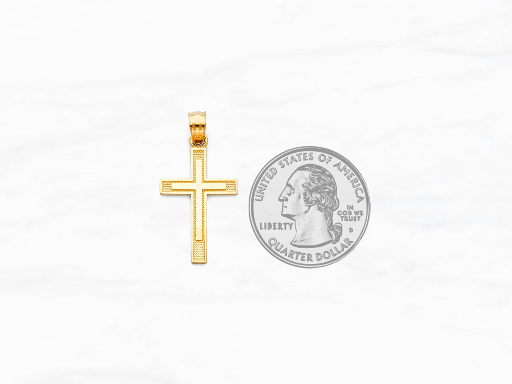 Latin Cross Pendant in 14K Gold