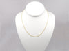 Hollow Gold Rope Chain Necklace in 10K Yellow Gold front view