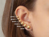 ball stud earrings in 14k gold size reference