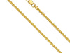 14K Gold Square Franco Chain - 1.6 mm width