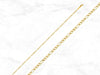 Solid 14K Gold Yellow Pave Figaro Bracelet Chain • 2.7 mm width • Real Yellow Gold 3+1 Pave Chain Bracelet