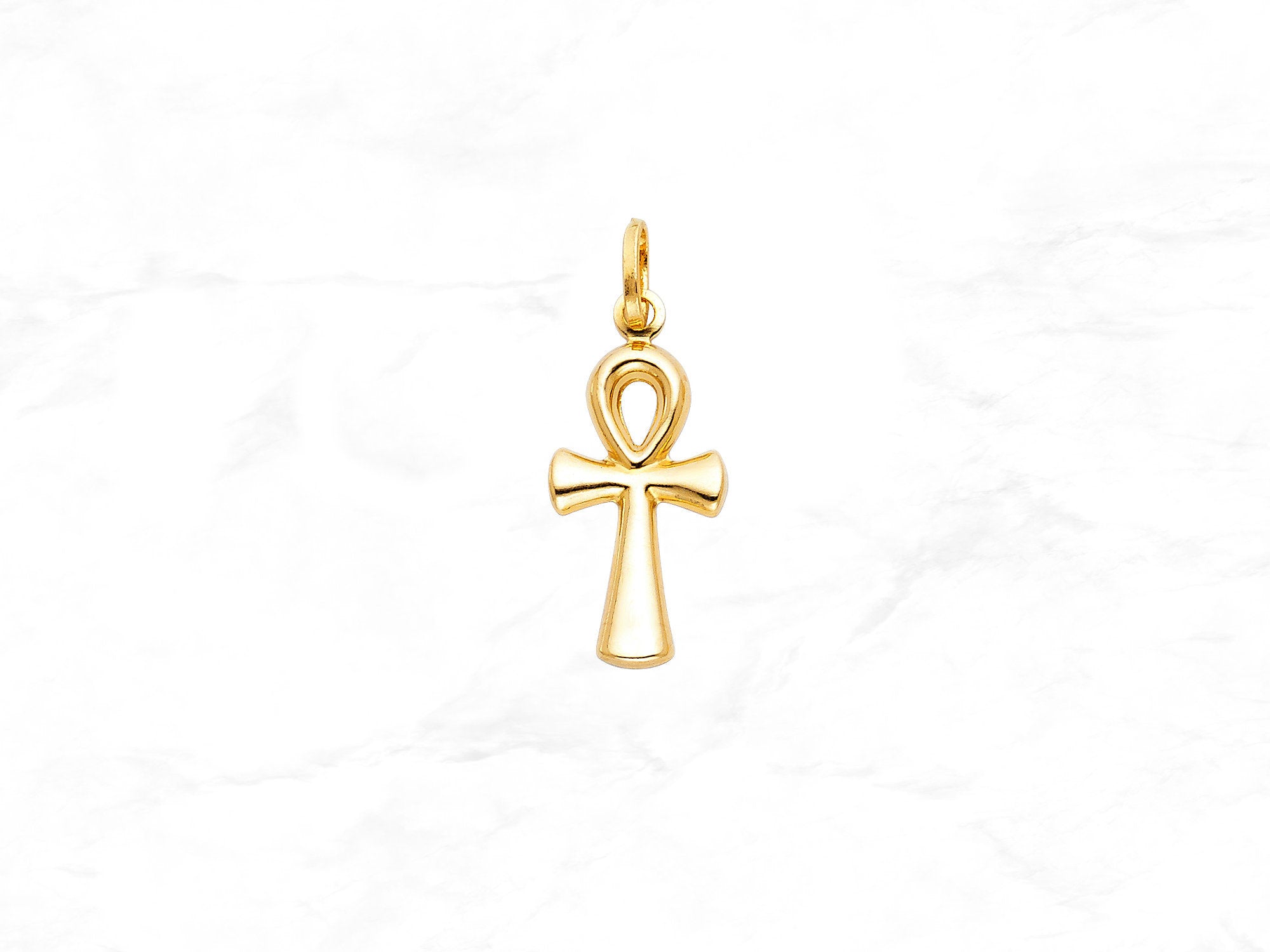 Ankh Cross Pendant in 14K Gold