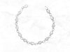 14K White Gold Diamond Cut Heart Bracelet • 7.5 Inches • Real 14K Gold Bracelet • White Gold Stampato Heart Bracelet •