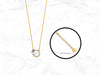 Butterfly Circle Necklace with Gems in 14K Gold