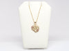 10K Gold Flower Heart Initial Necklace