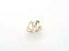 10K Gold Heart Initial Ring • A-Z • Alphabet Ring • Real Gold Letter Ring • Yellow Gold Statement Ring with Any Letter •