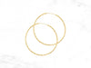14K Gold BB Diamond-Cut Hoops • 37 mm width • Medium Gold Endless Hoops • Yellow Gold Hoop Earrings • Round Tube Hoops